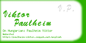 viktor paulheim business card